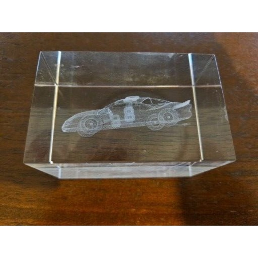 Laser 3D Cut Glass NASCAR #8‎ Dale Earnhardt Jr. Collection Etched Paperweight